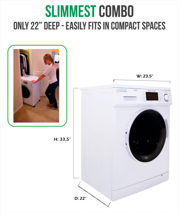 22 inch depth washer deals and dryer